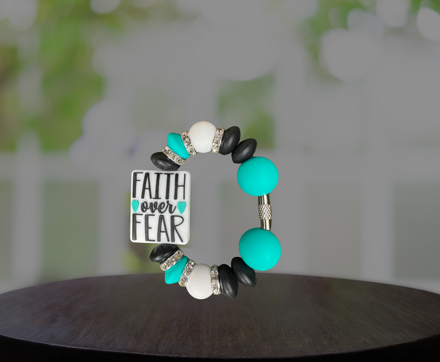 Faith Over Fear Silicone Handle Charm