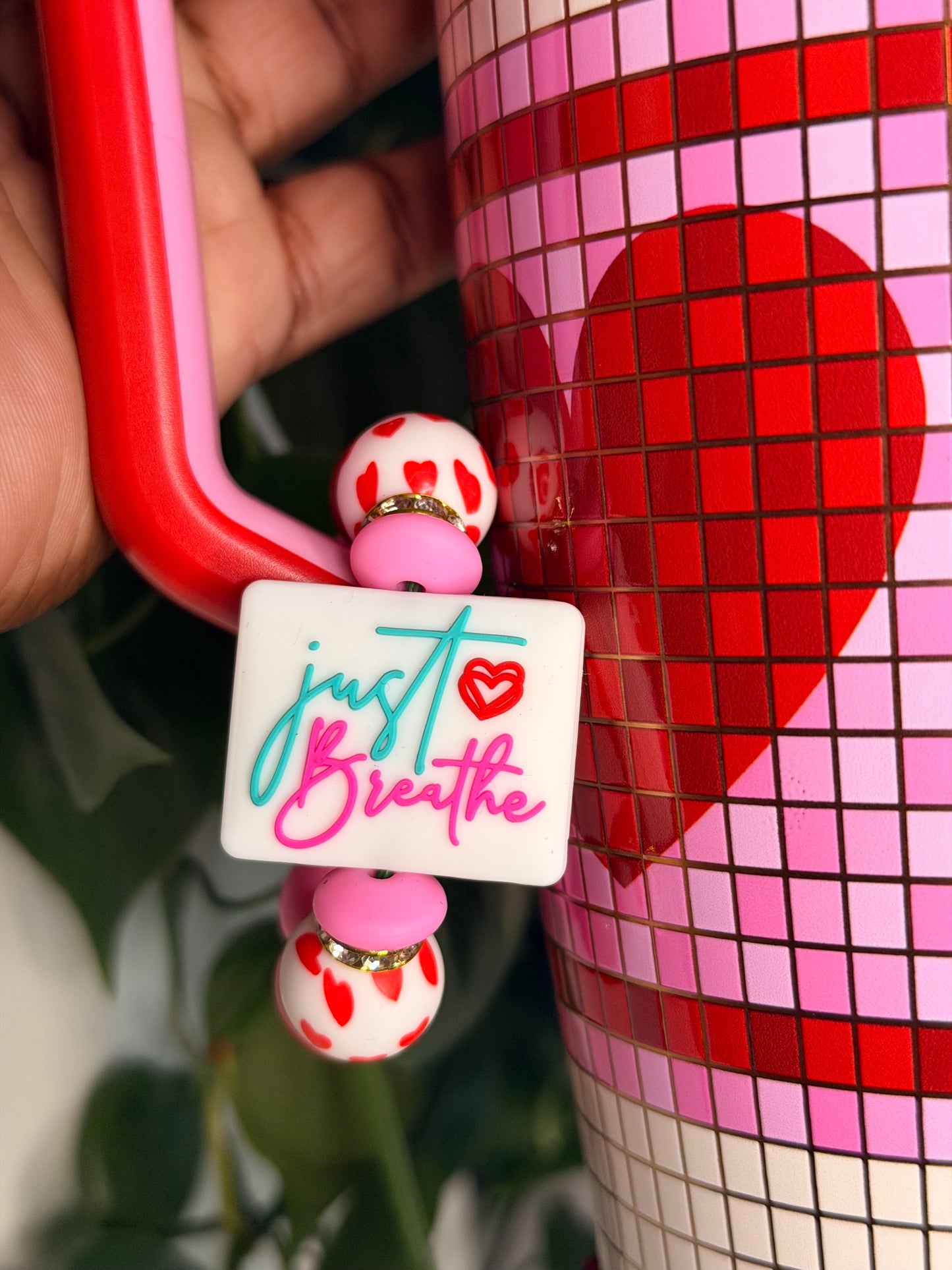 Just Breathe Handle Charm (double sided)