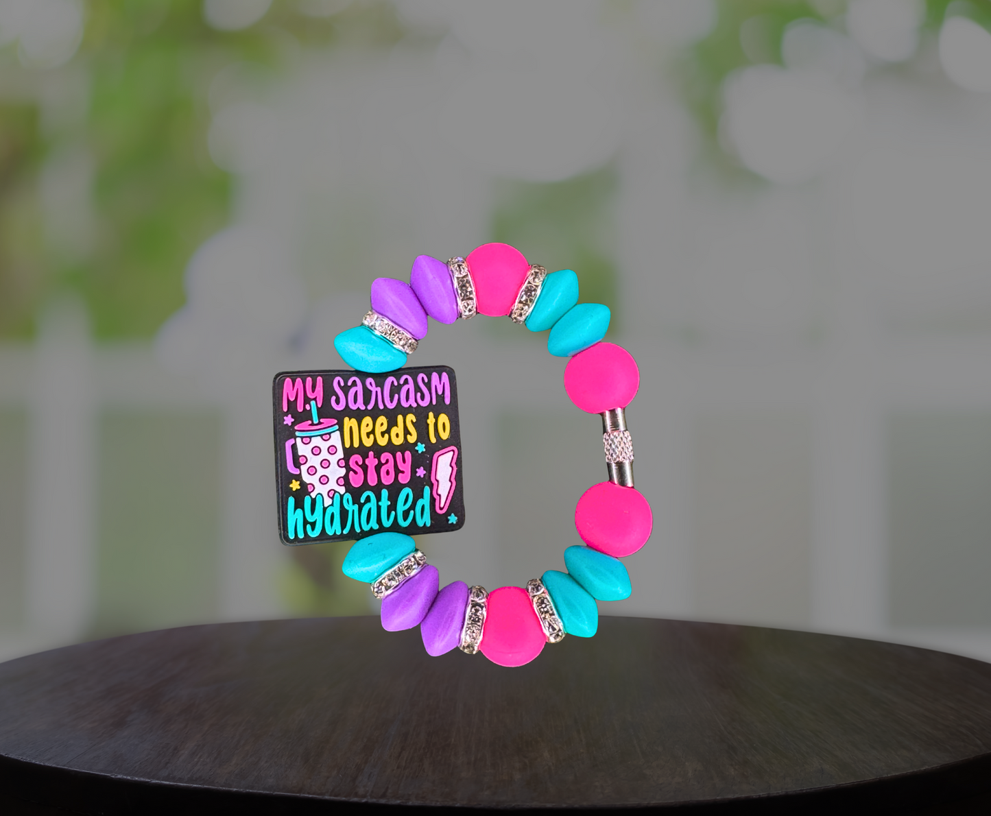 Stay Hydrated Silicone Handle Charm