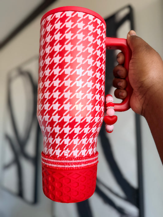 Heart and pearl handle charm